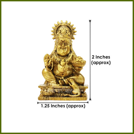 Dhan Varsha Kubera  Shree Dhanapati Kubera Brass Idol – Lord of Wealth, Prosperity, Treasure Guardian & Abundance Bestower for Home Puja, Mandir, Office, Financial Success & Positive Energy