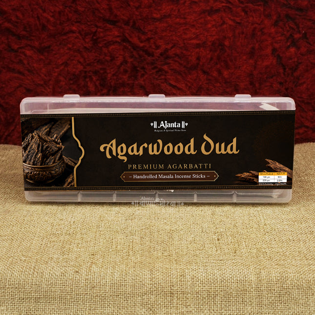 Agarwood Oud Premium Agarbatti – अगरवुड ऊद प्रीमियम अगरबत्ती Handrolled Masala Incense Sticks with Rich Woody Aroma