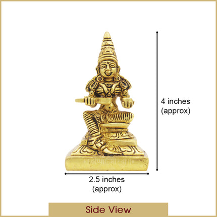 देवी माँ अन्नपूर्णेश्वरी देवी मूर्ती अन्नपूर्णा देवी मूर्ती देवी अन्नपूर्णी माँ मूर्ती पूजेसाठी आणि उपासनेसाठी अन्नधान्याची हिंदू देवी - 4 इंच उंची