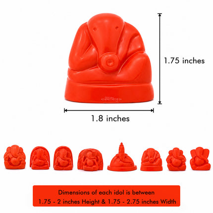 Ashtavinayak Siddh Bappa Darshan Set | Sacred Collection of 8 Ashtavinayak Ganesh Idols | Premium Hindu Pooja & Temple Decor | Spiritual Gift for Home, Office & Festivals