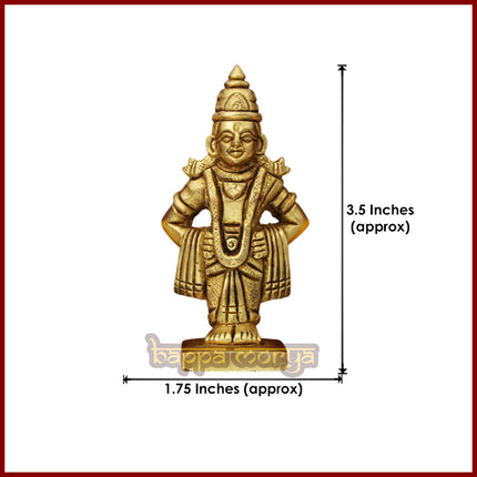Lord Panduranga Vittala Idol – Handcrafted Brass Murti, Symbol of Devotion, Faith & Blessings for Pooja, Meditation & Spiritual Decor