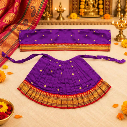 Handcrafted Devi Pooja Dress Poshak –Premium Quality Navratri Margashish Guravar Puja Kalash Sthapna Traditional Wear For Devi Mata  (9 Inch Poshak)