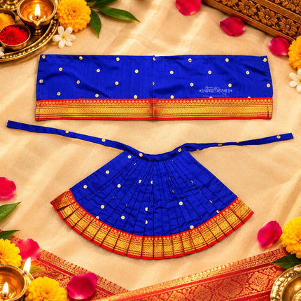 Navratri Mata Rani Devi Poshak for Lakshmi, Durga, Saraswati & Radha | Margashirsha Lakshmi Guruwar Pooja Dress | Kalash Sthapana Shringar Vastra (Size: 6  Inch Poshak)