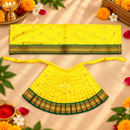 Margashish Devi Dress Poshak | Handcrafted Goddess Lehenga Dupatta for Lakshmi Puja & Margashirsha Guruvar (6 inch Poshak)