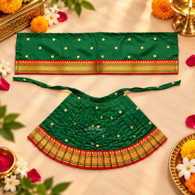 Divine Devi Dress Poshak 7 Inch Poshak | Special for Margashirsha Lakshmi Puja, Navratri & Diwali Pooja | Traditional Goddess Lakshmi Durga Ambe Mata Idol Clothing