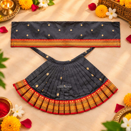 Mahalakshmi Devi Poshak for Puja | Navratri & Guruvar VratamPuja Shringar Dress | Margashirsh Laxmi Pujan & Mandir Decoration Cloth (9 Inch Goddess  Poshak)