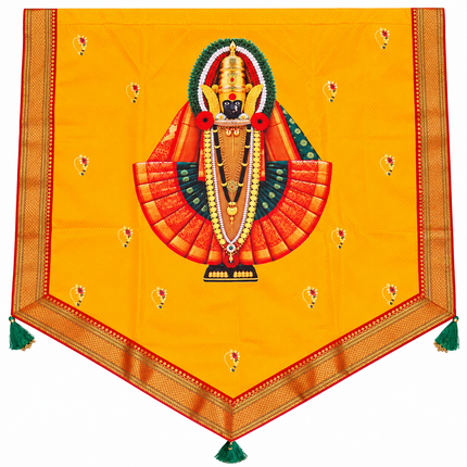 Kolhapur Mahalaxmi Ambabai (कोल्हापूरची अंबाबाई (महालक्ष्मी) Pooja Backdrop Cloth | Kolhapur Shri Ambabai Mahalaxmi Devi Backdrop Cloth | Traditional Pooja Decoration Vastra