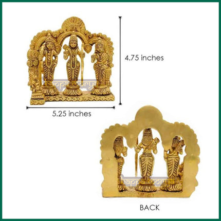 Ram Darbar Idol in Brass | Lord Ram Sita Lakshman Hanuman Murti | Ayodhya Ram Darbar Statue for Home Mandir, Puja & Temple Worship