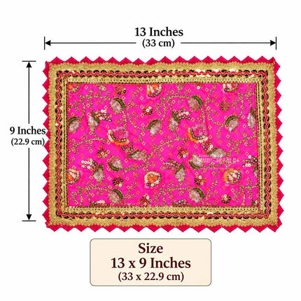 Bandhani Print Mata Ki Chunri | Devi Mata Pooja Chunari for Navratri & Devi Shringar (9× 13 inch)
