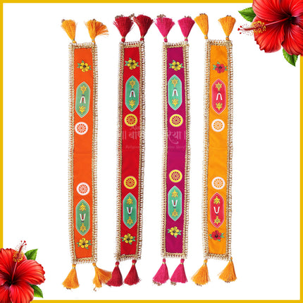 Shela Ganapati Special Shankh Namam Chakra Velvet Shela Khes for God Idols Vishnu Symbol  Traditional Uparna for Ganpati, Krishna & Devi Decorative Idol Shela for Murti Shringar – Fit  For 1 Feet Idol(24 INCH)