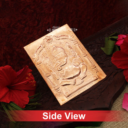 Siddhivinayak  Pratima – Divine Ganpati Hand made  Embossed Tak Shree Ganesh Religious Decor Plate