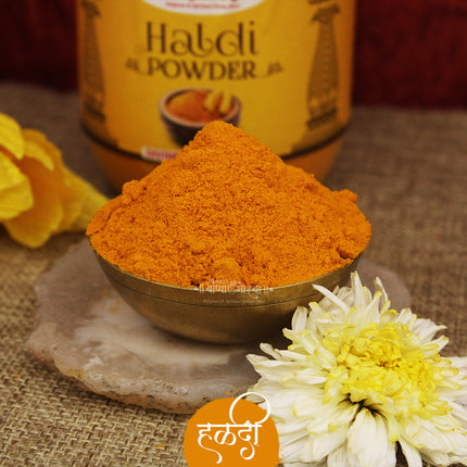 Pure Haldi Powder for Pooja – Natural Turmeric Powder for Tilak, Rituals & Haldi Kumkum (100 grams )