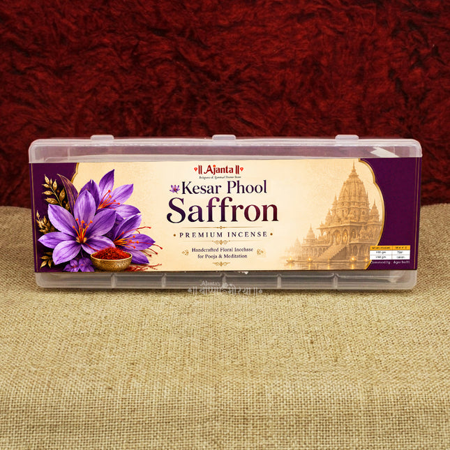Kesar Phool Saffron केसर फूल अगरबत्ती Premium Incense – Handcrafted Floral Agarbatti for Pooja & Meditation
