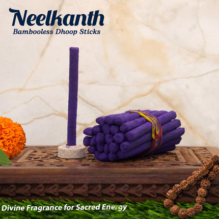 Neelkanth Bamboooless Dhoop Sticks for Puja & Meditation Divine Fragrance for Sacred Energy  Pure Devotional Aroma For Mahashivratri & Shravan Mas (100 Grams )