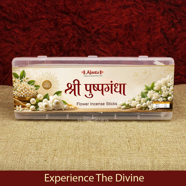 Pushpagandha Premium Flower Incense Sticks (Agarbatti) – पुष्पगंधा Hand-Rolled Floral Fragrance for Puja, Meditation, Home & Temple