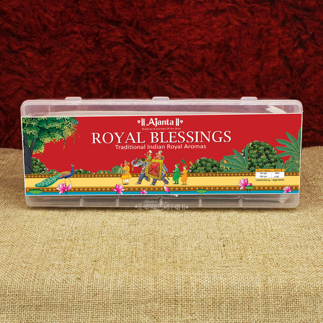 Royal Blessing Incense with  – Elegant Handcrafted Sacred Wooden Box Storage Box
