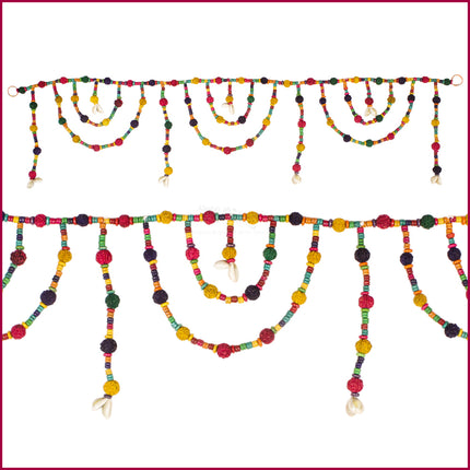 Mahakal Mahadev Handmade Main Door Stylish Latkan Rudraksh Hangings Toran/Bandarwal - Home Decoration Items for Entrance Living Room Pooja Room