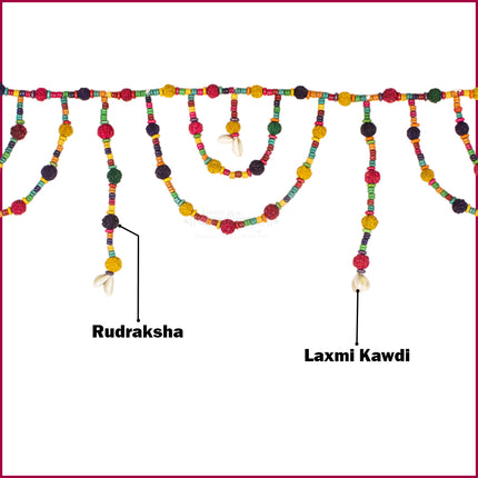 Mahakal Mahadev Handmade Main Door Stylish Latkan Rudraksh Hangings Toran/Bandarwal - Home Decoration Items for Entrance Living Room Pooja Room