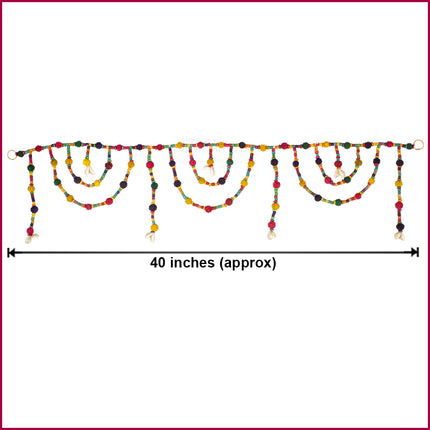 Mahakal Mahadev Handmade Main Door Stylish Latkan Rudraksh Hangings Toran/Bandarwal - Home Decoration Items for Entrance Living Room Pooja Room