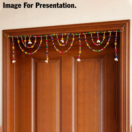 Mahakal Mahadev Handmade Main Door Stylish Latkan Rudraksh Hangings Toran/Bandarwal - Home Decoration Items for Entrance Living Room Pooja Room