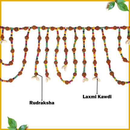 Rudraksha Toran for Door Decoration Handmade Toran for Entrance Door Handmade Toran Traditional Rudraksh Door Toran, Decorative Beaded Hanging