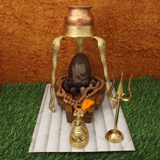 Divine Shiva Dhyan Sadana Shivling  Jyotirlingam Set | Sacred Pooja & Meditation Item Ideal for Shravan & Mahashivratri Worship