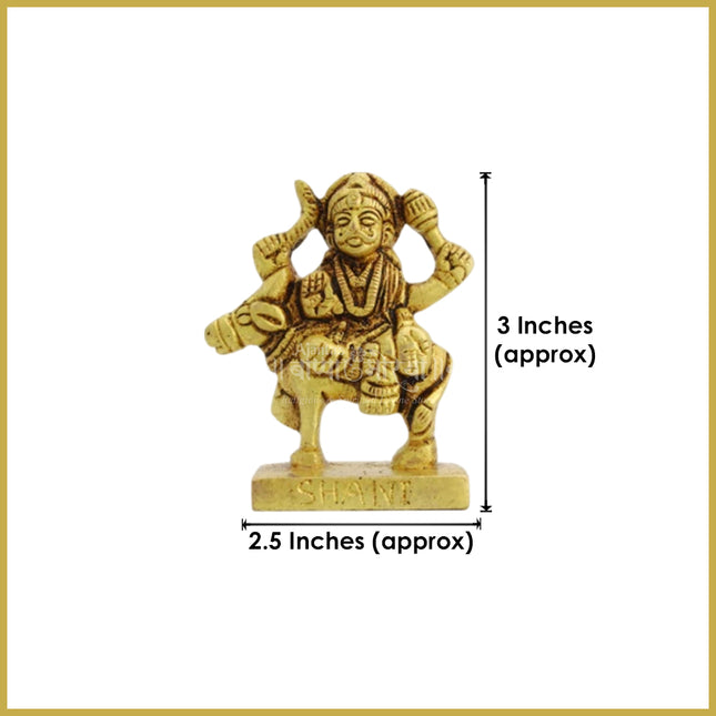 Brass Navagraha Statue Set with Their Respective Vahanas Nine Plant Kundli Navgraha Puja Traditional Hindu Deities, 9 Planetary Gods Statues, Gold-Toned Brass Figurines (Set Of 9)
