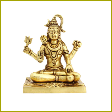 Dhyanroop Mahadev Shambhoo Rudra Avtar Murti Eternal Mahadev Brass Idol – Divine Shiva Murti for Peace, Power & Pooja
