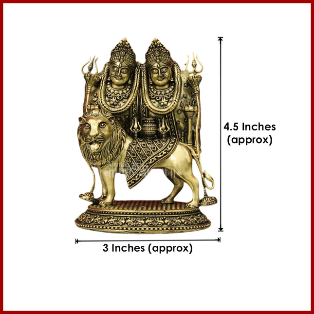 Chamunda Devi Mahashakti Brass Figurine – Home Blessings & Spiritual Power Prakriti Chandi  Chamunda  Maa Devi Statue Idol for Puja