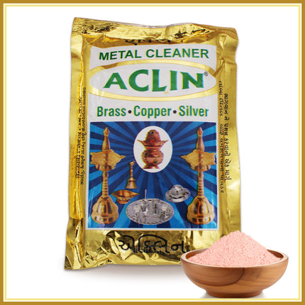 Acline Shining Powder for Six Metal Cleaner  – Multipurpose Metal Polish & Cleaning Powder for Brass, Copper, Silver, Aluminum, Steel & Iron |Heavy Duty Metal Shiner for Home (200 grams)