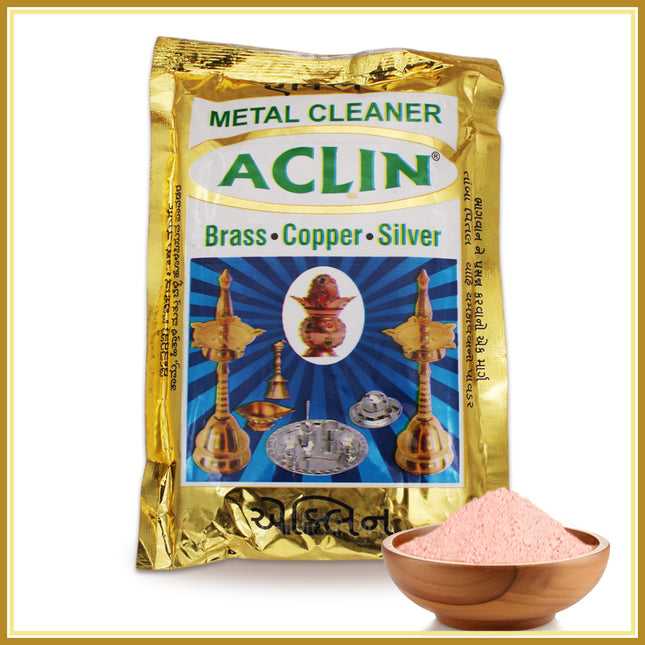Acline Shining Powder for Six Metal Cleaner  – Multipurpose Metal Polish & Cleaning Powder for Brass, Copper, Silver, Aluminum, Steel & Iron |Heavy Duty Metal Shiner for Home (200 grams)