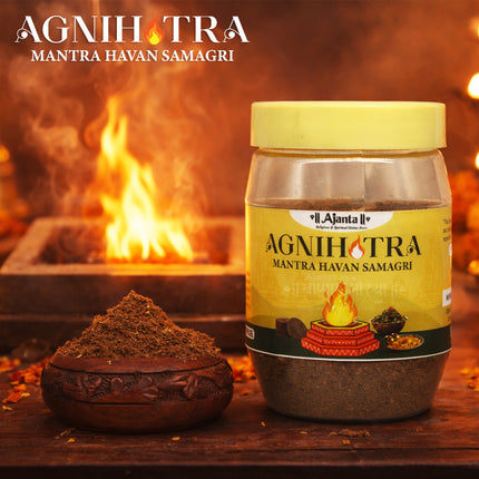 Ajanta Agnihotra Havan Samagri – Natural Herbal Hawan Mix for Vedic Yagna, Puja, Meditation & Positive Energy | Traditional Hawan Ingredients Blend