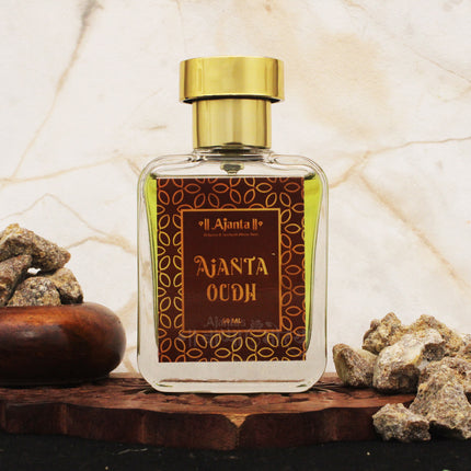 Ajanta Oudh Perfume – Premium Long-Lasting Natural Oudh Fragrance for Men & Women | Luxurious Oriental Aroma in Elegant Glass Bottle – 50ml