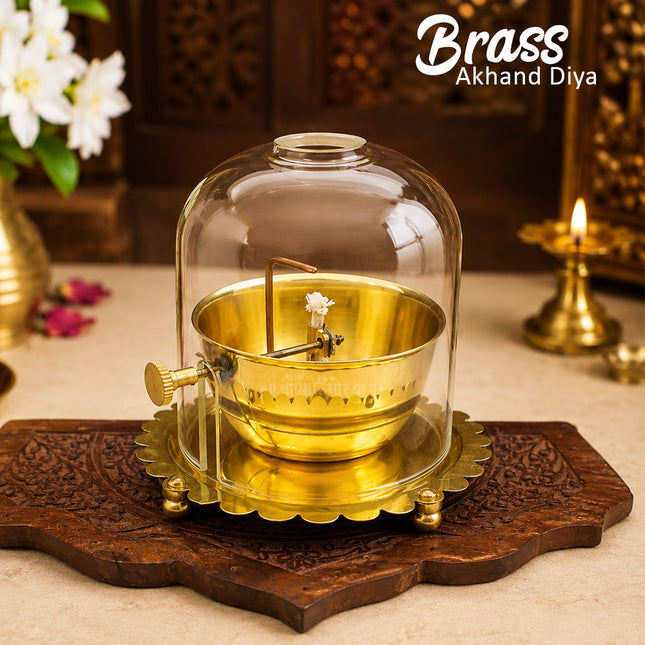 Akhand Diya Premium Quality – Traditional Akhand Jyot Oil Lamp for Puja, Mandir, Aarti & Festivals