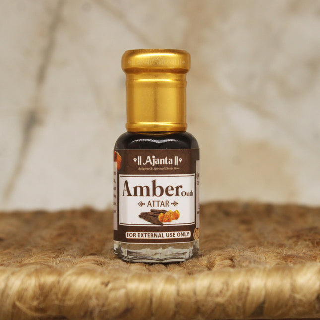 Amber Oudh Attar –Roll On  Strong, Woody & Oriental Long Lasting Fragrance Perfume Oil for Men & Women