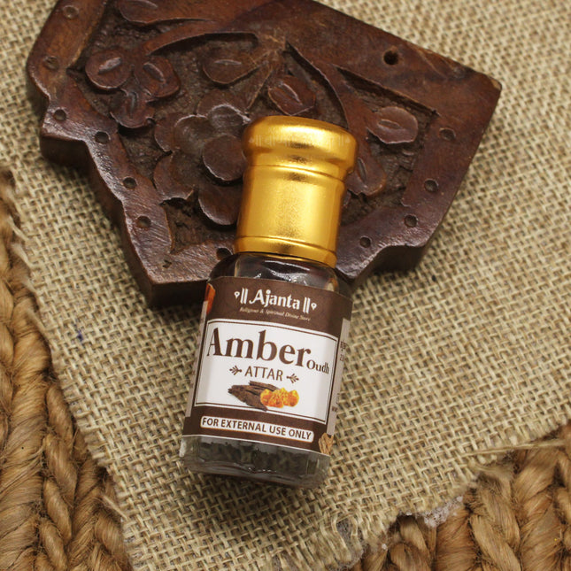 Amber Oudh Attar –Roll On  Strong, Woody & Oriental Long Lasting Fragrance Perfume Oil for Men & Women