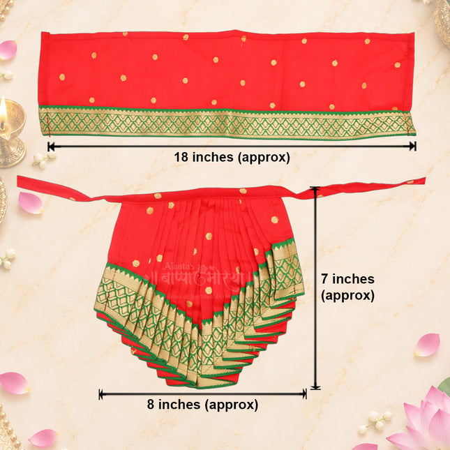 Annapurna Devi Poshak –Vastra/Poshak | Kalash Sthapana Margashirsh Puja | Traditional Dress Poshak for Devi Maa Lakshmi for Puja (multicolour) (7 Inch Poshak)(Set of 6)