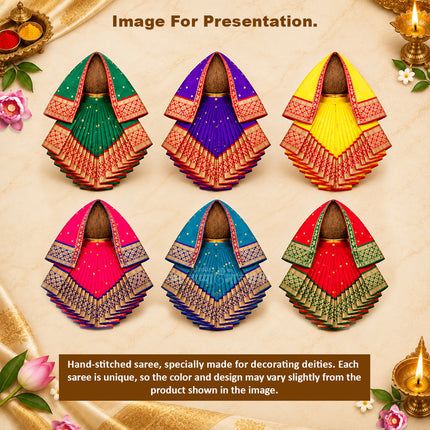 Annapurna Devi Poshak –Vastra/Poshak | Kalash Sthapana Margashirsh Puja | Traditional Dress Poshak for Devi Maa Lakshmi for Puja (multicolour) (7 Inch Poshak)(Set of 6)