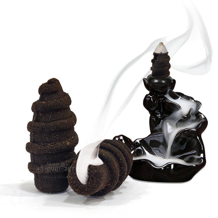 Rose Backflow Dhoop Cones | Long Lasting Floral Fragrance  Ideal for Pooja, Meditation & Home  35 PCS