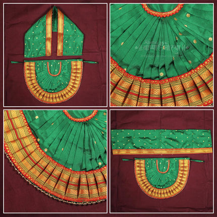 Rajnandani Kolhapuri Mahalaxmi Dress Vastra/Poshak | Kalash Sthapana Margashirsh Puja | Traditional Dress Poshak for Devi Maa Lakshmi for Puja (12  Inch Poshak)
