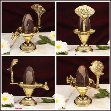 GangaDhara Oval Shape Mahadev Shivlingam | Lord Shiva Puja Set for Home Mandir & Abhishek Lord Shiva Puja Set Including Abhishek Accessories for Home Mandir, Shravan Month, Mahashivratri & Spiritual Worship
