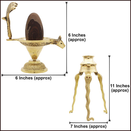 GangaDhara Oval Shape Mahadev Shivlingam | Lord Shiva Puja Set for Home Mandir & Abhishek Lord Shiva Puja Set Including Abhishek Accessories for Home Mandir, Shravan Month, Mahashivratri & Spiritual Worship