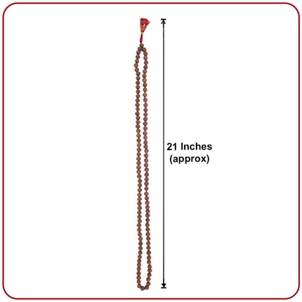 Mahakal Mahadev Holy Rudraksha Prayer Beads Mala – 108 Beads Japa Mala  for Mantra Chanting & Positivity Traditional Rudraksha Seed Mala for Japa, Meditation & Inner Balance