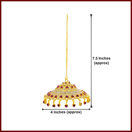 Traditional Mata Rani Chattar Mata Ka Chatra For Mandir | Decorative Chadawa For Goddess Idol | Navratri Special Puja Decoration for Goddess Idol | Home Mandir, Pooja Setup & Temple Decoration