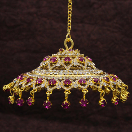 Traditional Mata Rani Chattar Mata Ka Chatra For Mandir | Decorative Chadawa For Goddess Idol | Navratri Special Puja Decoration for Goddess Idol | Home Mandir, Pooja Setup & Temple Decoration