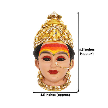 Dhanshree Mahalaxmi Devi Face Idol (Mukhavata) for Vara Lakshmi & Margashirsha Vrat Pooja