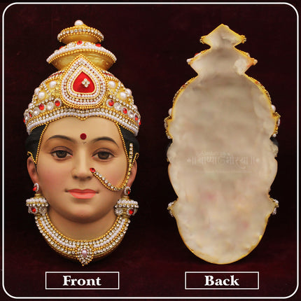 Sri Aishwarya Lakshmi - Sri Varalakshmi Vratham - God of Wealth Mahalakshmi Mukhovata/Face for Auspicious Margashirsha Festival Pujan Devi Face/Mukhovata Margshish, Varaha Laxmi, Gauri Puja, Navratri Pooja