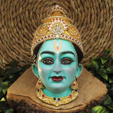Katyayani Mahashakti Mukhavata 6th Form of Navdurga  Navratri Ghatasthapana Kalash Traditional Kalash Sthapana (8 inches)