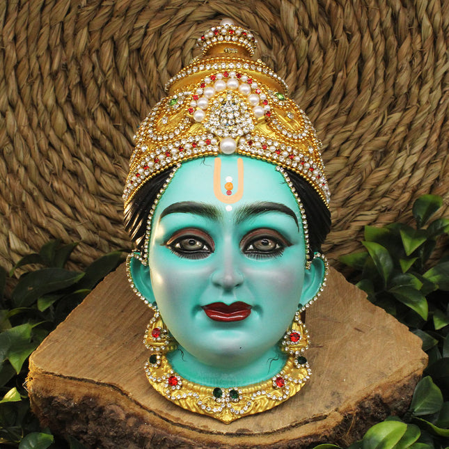 Katyayani Mahashakti Mukhavata 6th Form of Navdurga  Navratri Ghatasthapana Kalash Traditional Kalash Sthapana (8 inches)