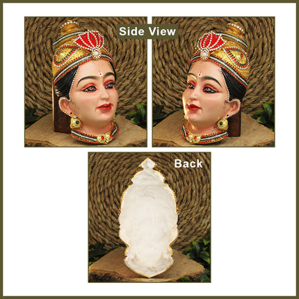 Maa Skandamata Devi Face Mukhavata  5th Form of Navdurga Navratri Ghatasthapana Kalash Traditional Kalash Sthapana (8 Inch)